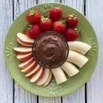 Healthy vegan chocolate fruit dip