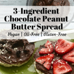 Chocolate peanut butter spread pin for Pinterest