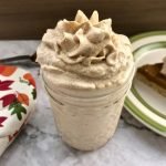 Pumpkin whipped cream in a mason jar