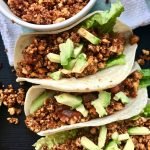 Tofu crumble in vegan tacos