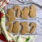 Vegan coconut sugar cookies on a cooling rack.