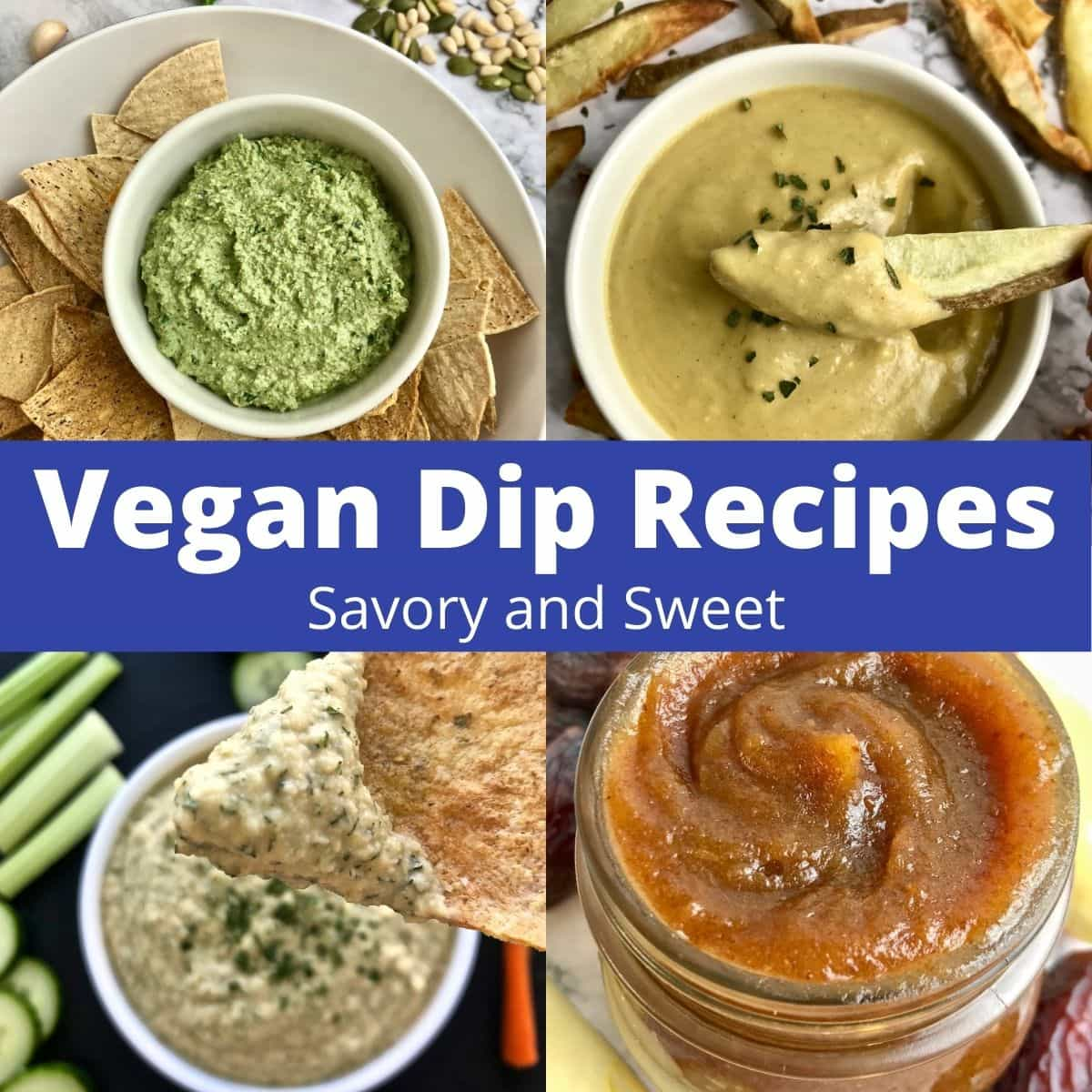 4 vegan dips.