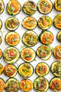 Zucchini pizza bites.