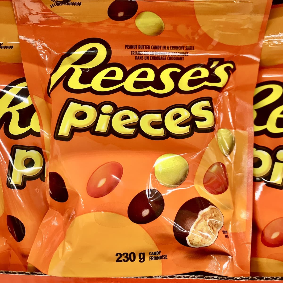A package of Reese's Pieces.