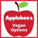 An apple with text on it that says Applebee's Vegan Options.